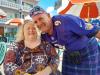 Ravens fan and Coconuts regular Rick stands out in his purple kilt - with C.T. Brenda.